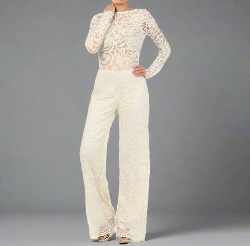 Bonus Savings Flair Legs Full Lace Jumpsuit