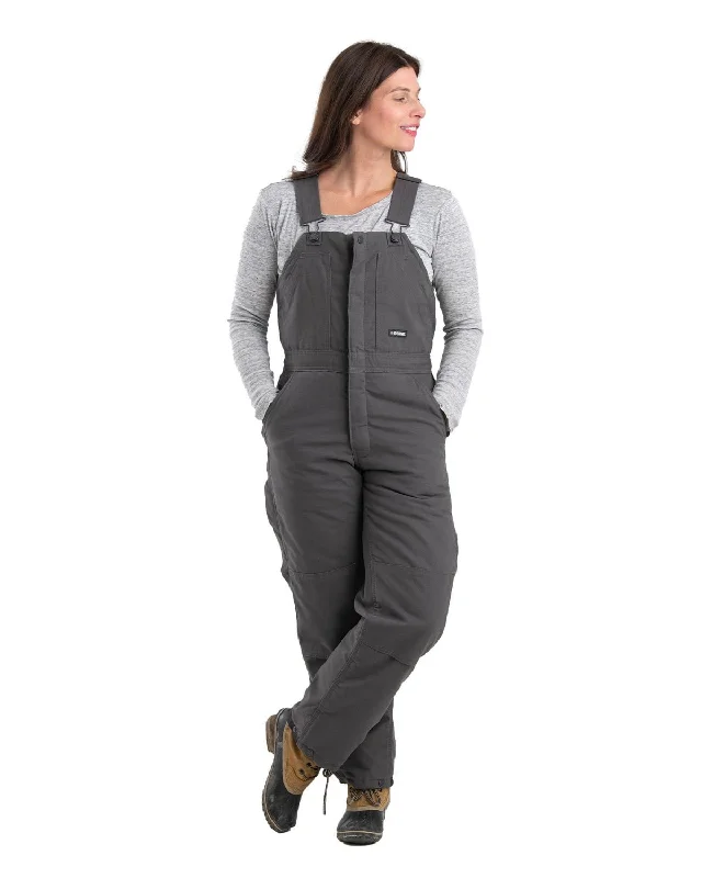 padded coatBerne Apparel Womens Softstone Duck Insulated Titanium 100% Cotton Bib Overall