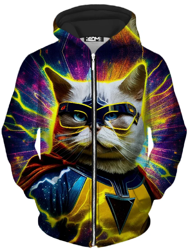 warm hooded jacketCat Hero Unisex Zip-Up Hoodie