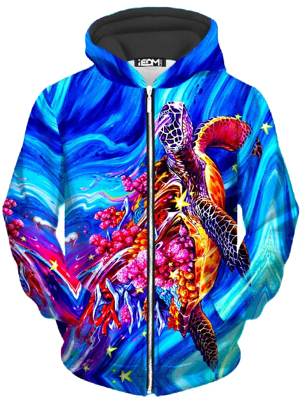 fashion-forward hoodieCosmic Turtle Unisex Zip-Up Hoodie