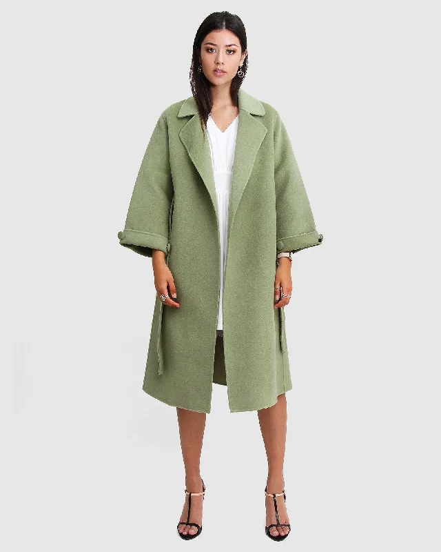 Don't Wait insulated winter jacketStay Wild Oversized Wool Coat - Grass