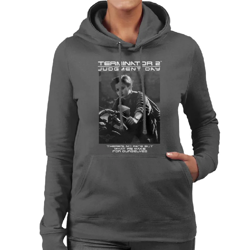 fashion casual hoodieTerminator 2 Judgement Day There's No Fate Women's Hooded Sweatshirt