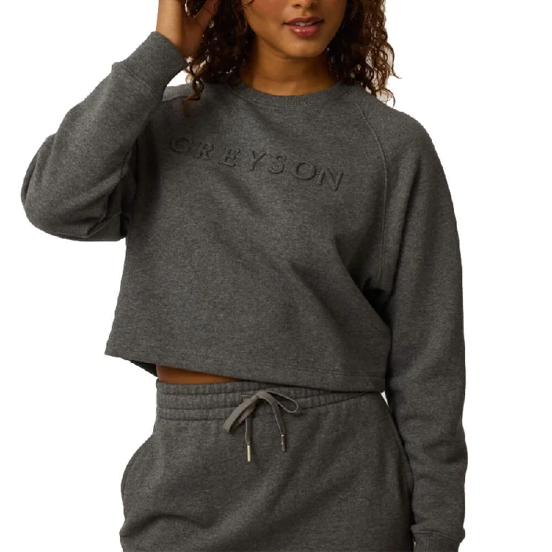 long-sleeve winter jacketGreyson Aspen Cropped Crewneck Golf Sweater Smoke Heather - FA24 Women