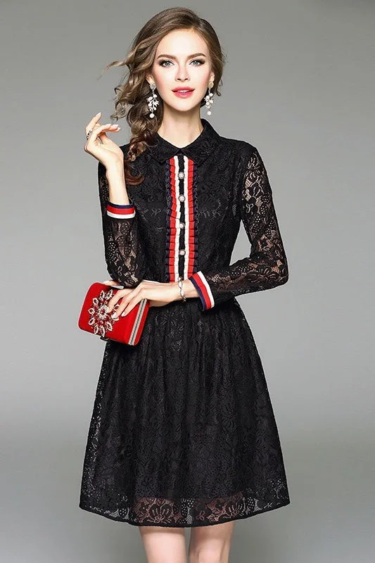 stylish dressLace Shirt Dress