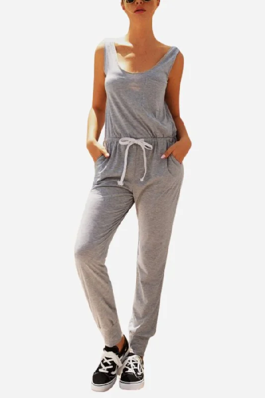 YEAR-End Clearance Comfy Sleeveless Vest Pocket Jumpsuit