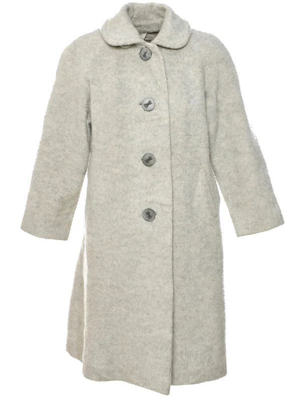 Massive Deals cozy wool-blend coatGrey Wool Coat - M