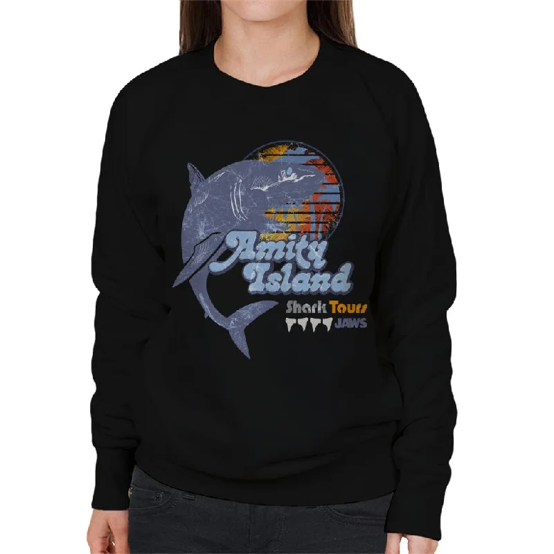 athletic casual sweatshirtJaws Amity Island Shark Tours Logo Women's Sweatshirt