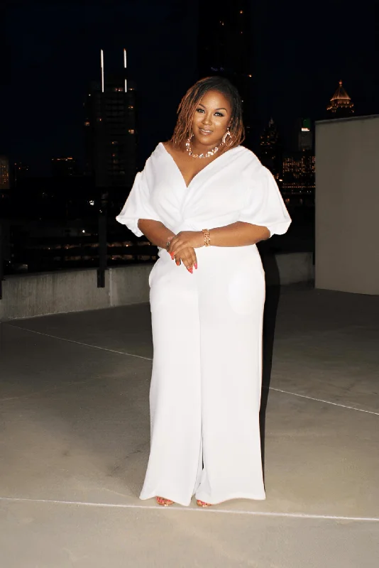 Doorbuster Deal Yours Truly White Jumpsuit