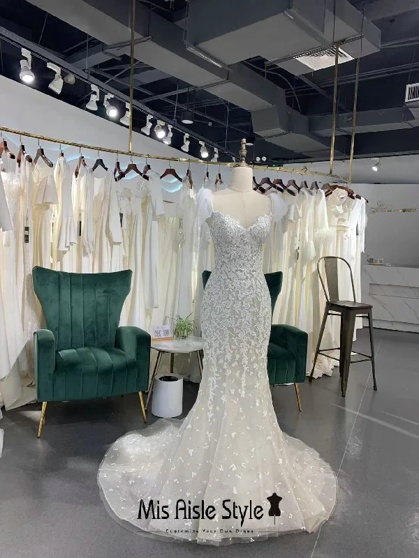 Mega Sale knit dressClassic Fit and Flare Summer Lace Wedding Dress