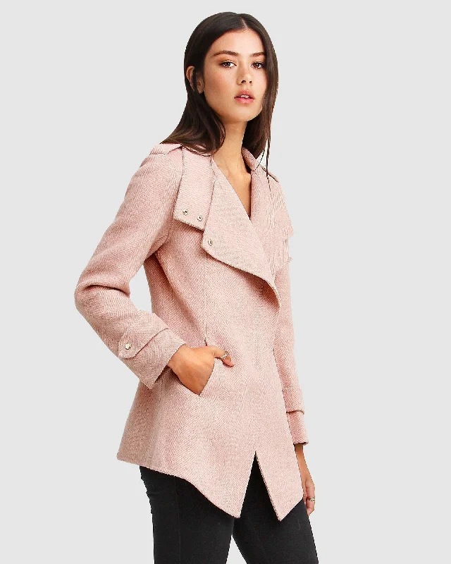 Take Advantage contemporary trench coatNEW FIT Bad Girl Wool Blend Moto Coat - Blush Take Advantage contemporary trench coatNEW FIT Bad Girl Wool Blend Moto Coat - Blush