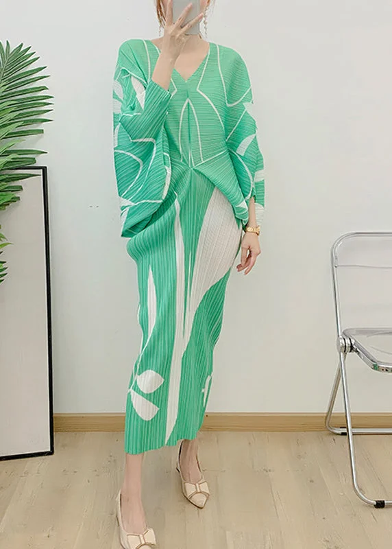 Special Price chic shift dressElegant Light Green V Neck Print Wrinkled Vacation Dresses Long Sleeve Special Price chic shift dressElegant Light Green V Neck Print Wrinkled Vacation Dresses Long Sleeve