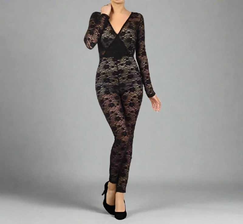 Bargain Prices Clair Full Lace Fitted jumpsuit catsuit