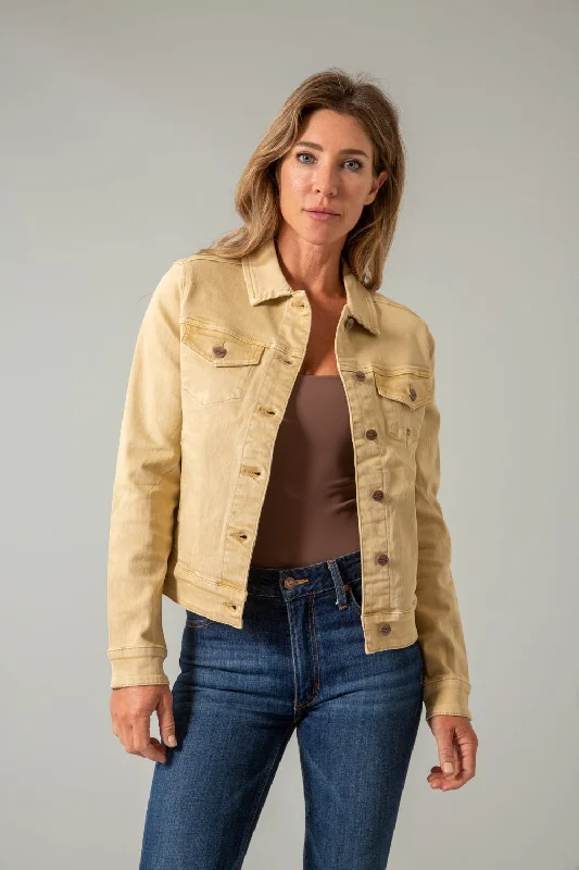 lightweight outerwearKimes Ranch Womens Winslow Trucker Pale Khaki 100% Cotton Cotton Jacket