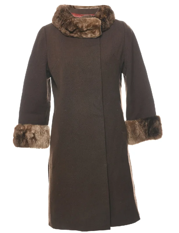 Weekend Flash Sale sporty jacketDark Brown Coat - L