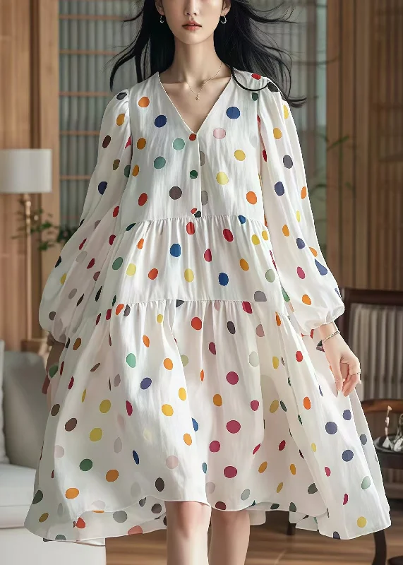 One-DAY Sale trendy wrap dressBeautiful White Oversized Print Cotton Vacation Dresses Fall One-DAY Sale trendy wrap dressBeautiful White Oversized Print Cotton Vacation Dresses Fall