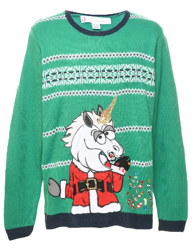 retro coatUnicorn Christmas Jumper - XL