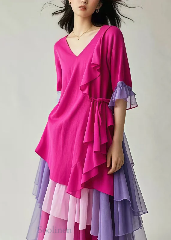 Online Specials boho-chic dressElegant Rose Asymmetrical Patchwork Tulle Holiday Dress Summer Online Specials boho-chic dressElegant Rose Asymmetrical Patchwork Tulle Holiday Dress Summer